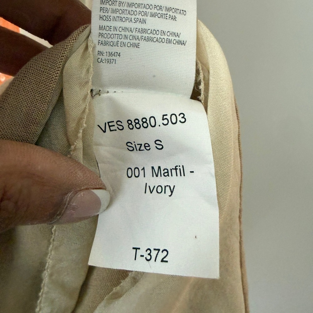 Hoss Intropia‎ S Ivory Orange Sequin Silk Shift Dress Deco Quirky Retro Twee - Picture 6 of 7